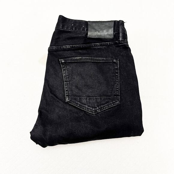All Saints Rex Black Button Fly Slim LegDenim Jeans Size 33 - Picture 1 of 9